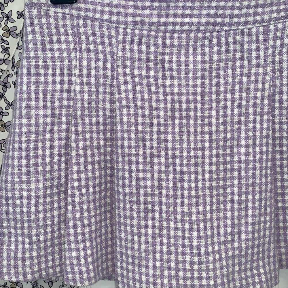 Zara Lavender Gingham Skort - Picture 2 of 12